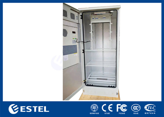 19 Zoll-Gestell RAL7035 Grey Color Outdoor Telecom Cabinet mit Batterie-Gestell
