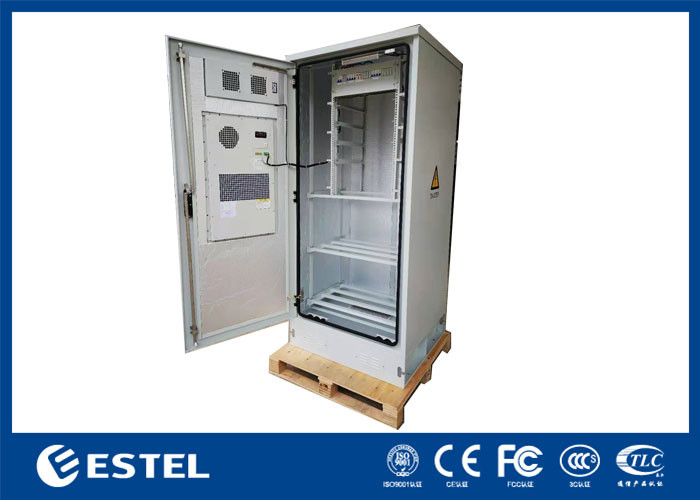 19 Zoll-Gestell RAL7035 Grey Color Outdoor Telecom Cabinet mit Batterie-Gestell